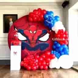 Superhero Backdrop Setup