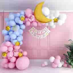 Star Moon Balloon Arch Decoration