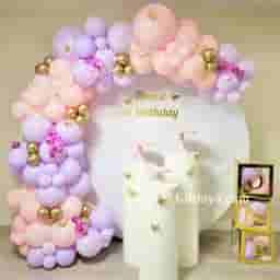 Premium Pastel Balloon Birthday Decoration