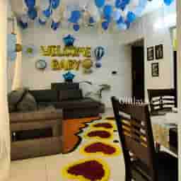 Blue Balloon Decor for Welcome Baby