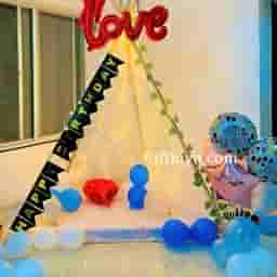 Simple Birthday Tent Decoration
