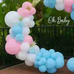 Pastel Balloons Oh Baby
