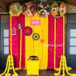 Simple Indoor Haldi Decoration