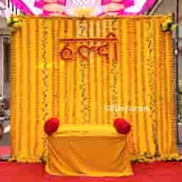 Hanging Flower Haldi Decoration