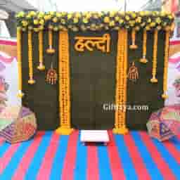 Floral Arc Haldi Decoration