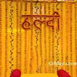 Hanging Flower Haldi Decoration