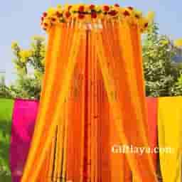 Canopy Haldi Flower Decoration