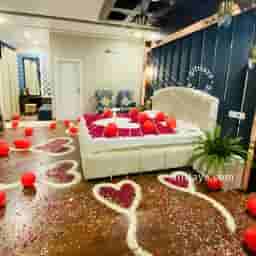 Suhaag Raat Wedding Bed Decoration