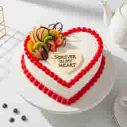 Fruit Cake in Heart Shape