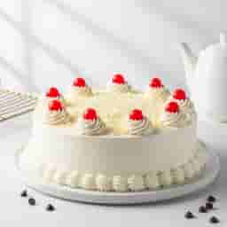 Tempting White Forest Cake