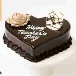 Heart-Shaped Teacher's Day Cake