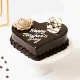 Heart Shape Teachers Day Cake