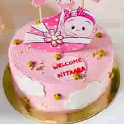 Baby Girl Welcome Cake
