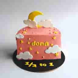 Half Birthday Cake for Baby Girl