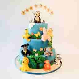 3 Tier Jungle Theme Cake