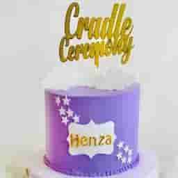 2 Tier Cradle Ceremony Cake