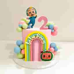 Cocomelon Pink Theme Cake