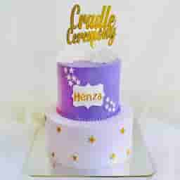 2 Tier Cradle Ceremony Cake