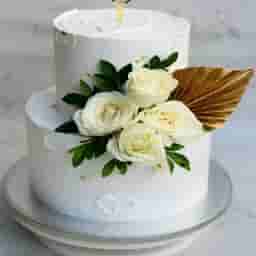 Floral Engagement Cake