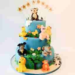 3 Tier Jungle Theme Cake