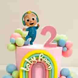Cocomelon Pink Theme Cake