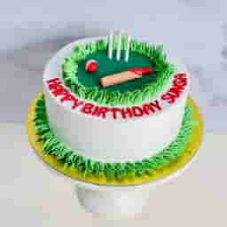 Simple Cricket Theme Cake