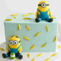 Minion Theme Half Cake