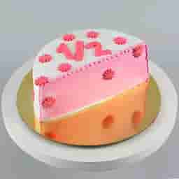 Floral Half Cake