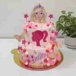 Barbie Theme Fondant Cake
