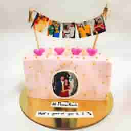 Pink Fantasy Half Cake
