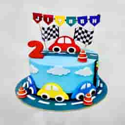 Road Racing Car Theme Cake