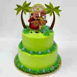 2 Tier Motu and Patlu Theme Cake