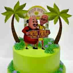 2 Tier Motu and Patlu Theme Cake