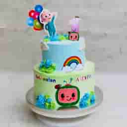 Cocomelon Cutout Cake