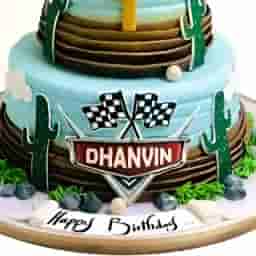 2 Tier Cars Theme Cake