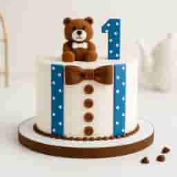 Teddy Cake for 1st Birthday