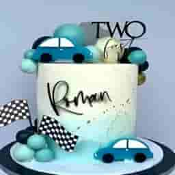 Car-Themed Fondant Cake
