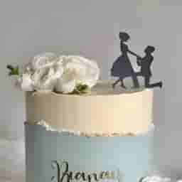 Cutout Engagement Cake