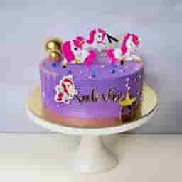 Unicorn Theme Birthday Cake