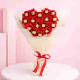 Heart Shaped Ferrero Rocher Bouquet