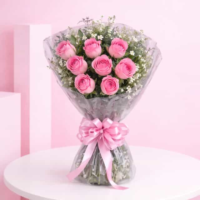 Dreamy Pink Rose Bunch