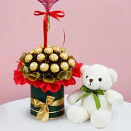 Ferrero Rocher Chocolate Bouquet with Teddy