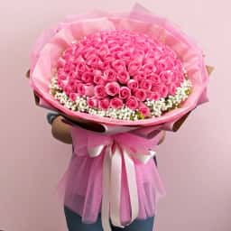 Pure Love Pink Roses Flower Gift