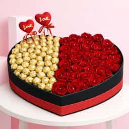 Red Roses & Ferrero Rocher Gift