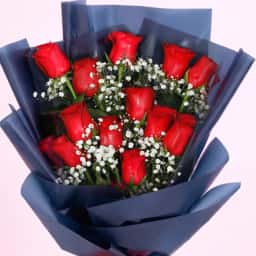Forever Love 12 Red Roses Bouquet