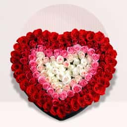 Heart Shape Rose Bouquet for Romantic Gifting