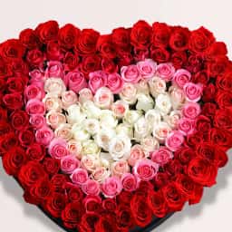 Heart Shape Rose Bouquet for Romantic Gifting