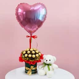 Ferrero Rocher Chocolate Bouquet with Teddy