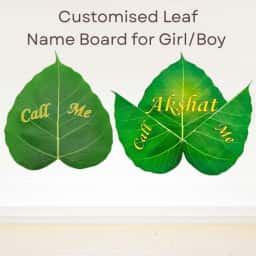 Cute Leaf Baby Name Board