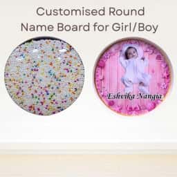 Customizd Round Board for Name Reveal